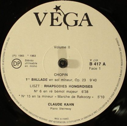VEGA B 416/18 - 24 Préludes - 1ère Ballade - Concerto N° 1 / Rha - Image 4
