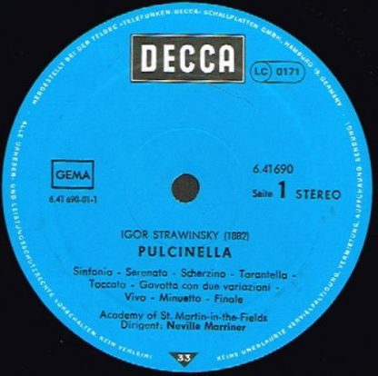 DECCA 6.41690 AN - Apollon Musagète / Pulcinella-Suite - Image 2