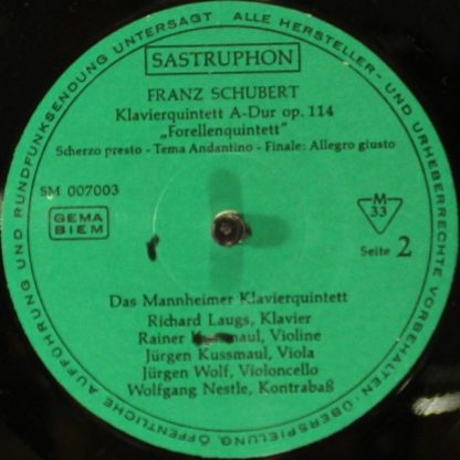 Sastruphon SM 007 003 - Forellenquintett - Image 4