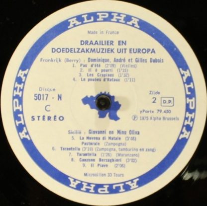 Alpha Brussels 5016-17 - Draailier- En Doedelzakmuziek Uit Europ - Image 7