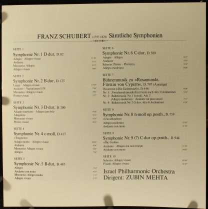 DECCA 6.35483 - Die Symphonien - Rosamunde - Image 3