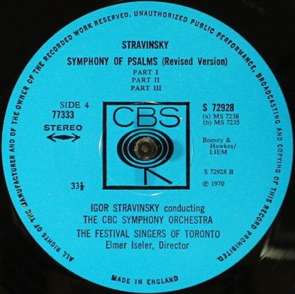 CBS 77333 - In Memoriam Igor Stravinsky 1882-1971 - Image 9