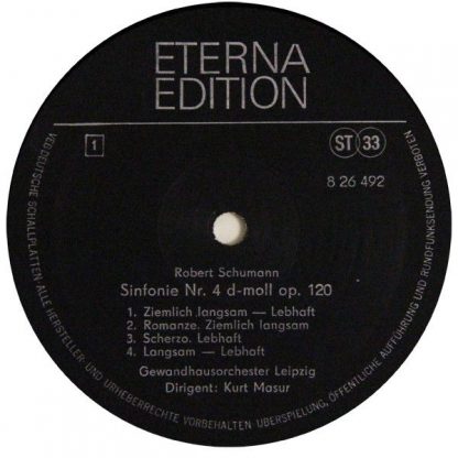 Eterna 8 26 492 - Sinfonie Nr.4 D-moll Op. 120 - Ouverture, Sche - Image 3
