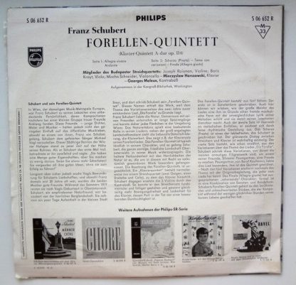Philips S 06 652 R - Forellen-Quintett (Klavierquintett A-Dur Op - Image 3