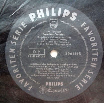 Philips S 06 652 R - Forellen-Quintett (Klavierquintett A-Dur Op - Image 4