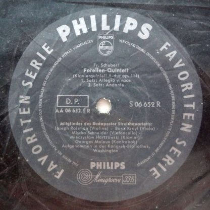 Philips S 06 652 R - Forellen-Quintett (Klavierquintett A-Dur Op - Image 5