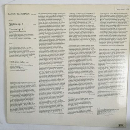 Eurodisc 202 560-366 - Papillons Op.2 - Carnaval Op.9 - Image 2