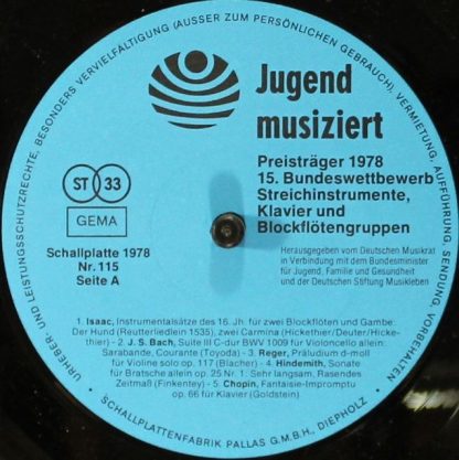 Jugend musiziert 115 - Preisträger 15. Bundeswettbewerb 1978 - Image 4