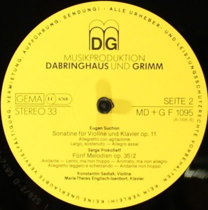 MDG MD+G 1095 - Werke Slawischer Musik Für Violine Und Klavier - Image 3
