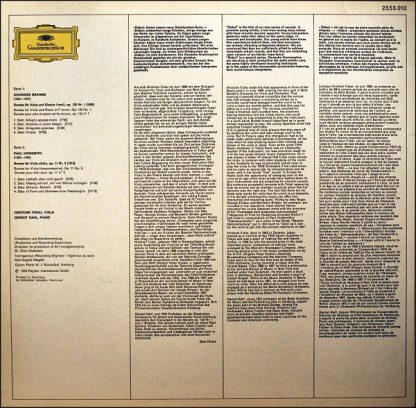 Deutsche Grammophon 2555 010 - Sonate Für Viola Und Klavier, Op. - Image 2