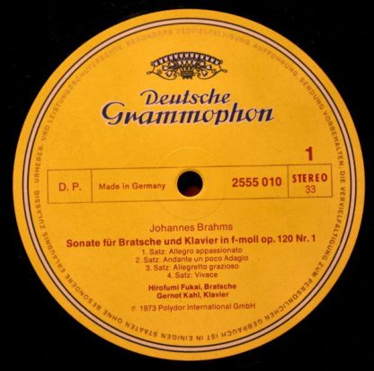 Deutsche Grammophon 2555 010 - Sonate Für Viola Und Klavier, Op. - Image 3