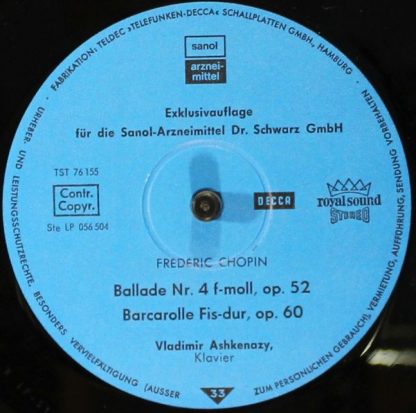 Sanol TST 76 155 - Vier Balladen / Barcarolle - Image 3