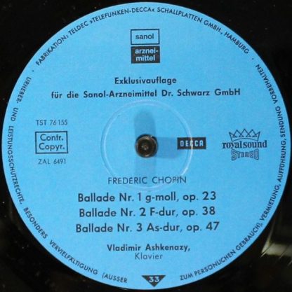 Sanol TST 76 155 - Vier Balladen / Barcarolle - Image 4