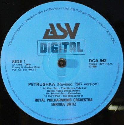 ASV Digital DCA 542 - Petrushka / Circus Polka / Fireworks. Op.4 - Image 3