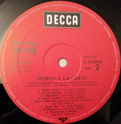 DECCA S 16800-P - Stereo À La Carte - Image 4