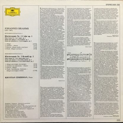 Deutsche Grammophon 2531 252 - Klaviersonaten No.1 & 2 = Piano S - Image 2