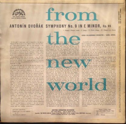 Supraphon SUA ST 50433 - From The New World - Symphony No. 9 In - Image 2