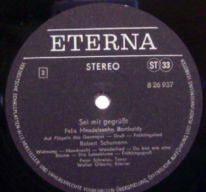 Eterna 8 26 937 - Sei Mir Gegrüßt- Peter Schreier Singt Lieder V - Image 3