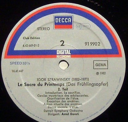 DECCA 91 990 2 - Le Sacre Du Printemps - Image 3