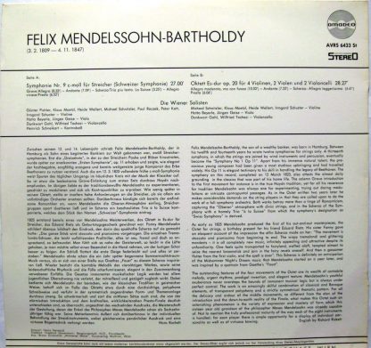 Amadeo AVRS 6433 St - Mendelssohn 9.Symphonie Oktett Op.20 - Image 3