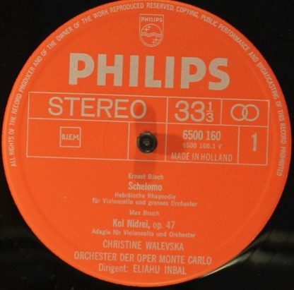 Philips 6500 160 - Cello Concerto / Schelomo / Kol Nidrei - Image 3