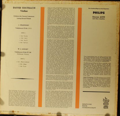 Philips 6299 - Violinkonzert D-Dur / Violinkonzert Nr. 1 B-Dur K - Image 2