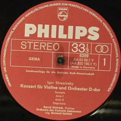 Philips 6299 - Violinkonzert D-Dur / Violinkonzert Nr. 1 B-Dur K - Image 3