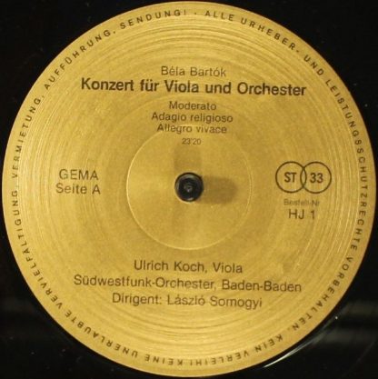Not On Label H J 1 - Konzert Für Viola Und Orchester, Rhapsodie - Image 3