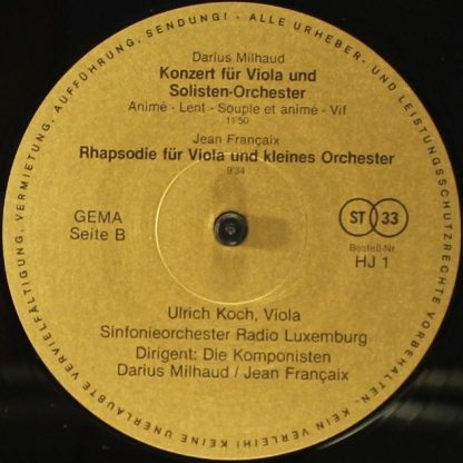 Not On Label H J 1 - Konzert Für Viola Und Orchester, Rhapsodie - Image 4