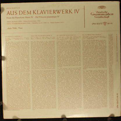 Deutsche Grammophon LPM 18 473 - Aus Dem Klavierwerk IV - Image 2