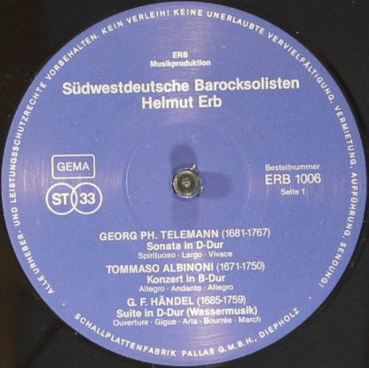 ERB Musikproduktion ERB 1006 - Purcell - Telemann - Händel - Alb - Image 3