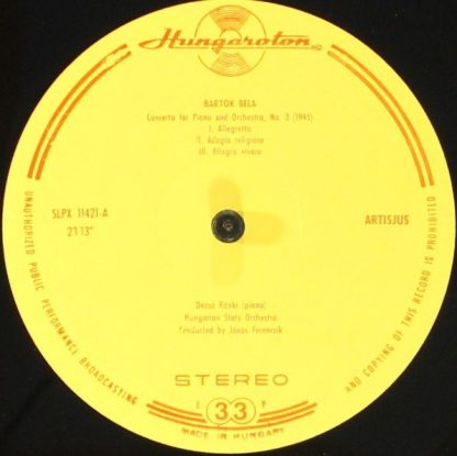 Hungaroton SLPX 11421 - Piano Concerto No 3. / Viola Concerto - Image 6