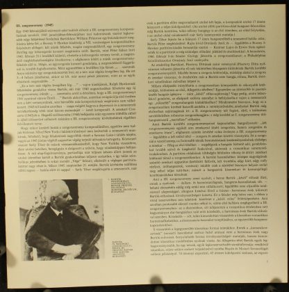 Hungaroton SLPX 11421 - Piano Concerto No 3. / Viola Concerto - Image 3