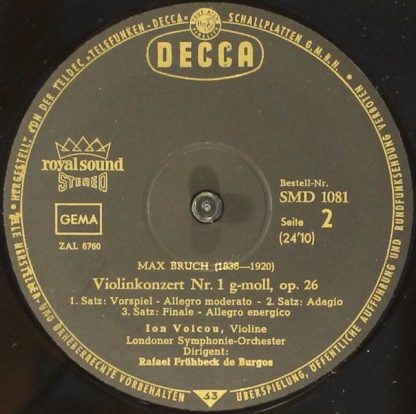 DECCA SMD 1081 - Bruch Mendelssohn Violinkonzerte - Image 4