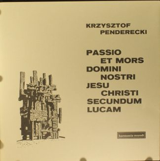Harmonia Mundi 75 757 - Passio Et Mors Domini Nostri Jesu Christ