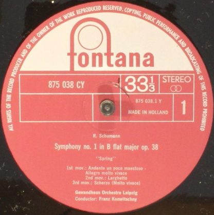 Fontana 875 038 CY - Symphonie Nr. 1 B-dur Op. 38 "Frühlingssymp - Image 3