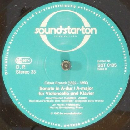 Sound-Star-Ton SST 0188 - Zvi Harell Violoncello - Marina Bondar - Image 4