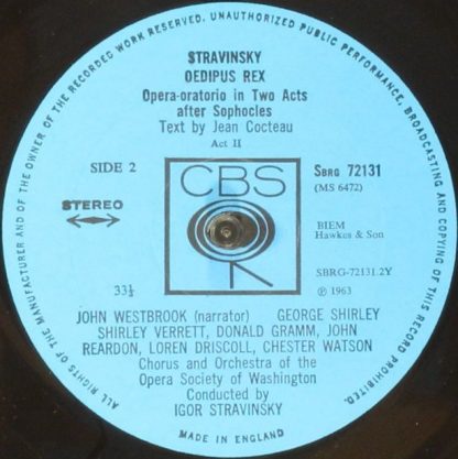 CBS BRG 72131 - Stravinsky Conducts Oedipus Rex - Image 6