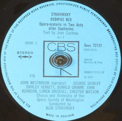 CBS BRG 72131 - Stravinsky Conducts Oedipus Rex - Image 5