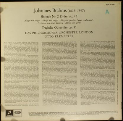 EMI SMC 91 632 - II. Sinfonie / Tragische Ouvertüre Op. 81 - Image 2