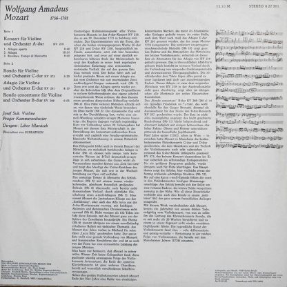 Eterna 8 27 311 - Violinkonzert A-dur KV 219, Rondo Für Violine - Image 2