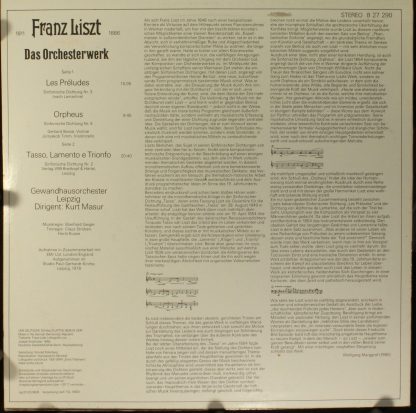 Eterna 8 27 290 - Les Préludes / Orpheus / Tasso - Image 2