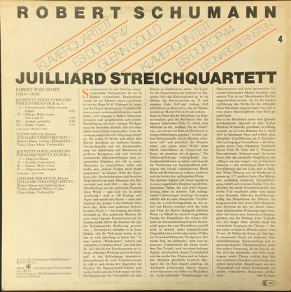 CBS 61 820 - Klavierquartett Es-dur Op. 47 / Klavierquartett Es- - Image 2