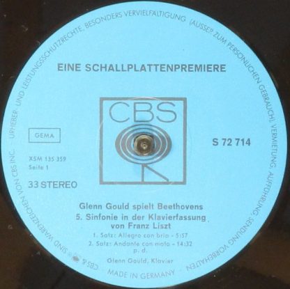 CBS S 72 714 - Eine Schallplattenpremiere - Glenn Gould Spielt B - Image 3