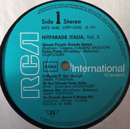 RCA International (Camden) INTS 1448 - Hitparade Italia Vol. 5 - - Image 3