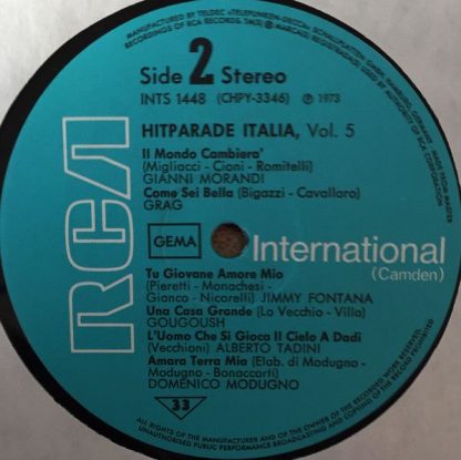 RCA International (Camden) INTS 1448 - Hitparade Italia Vol. 5 - - Image 4
