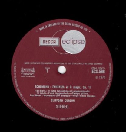 DECCA ECS 568 - Fantasia In C Major / Kinderscenen - Image 2