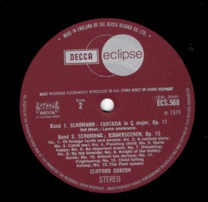 DECCA ECS 568 - Fantasia In C Major / Kinderscenen - Image 3