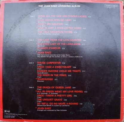 Music For Pleasure 176MFP97996/97 - The Joan Baez Lovesong Album - Image 2