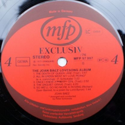 Music For Pleasure 176MFP97996/97 - The Joan Baez Lovesong Album - Image 9